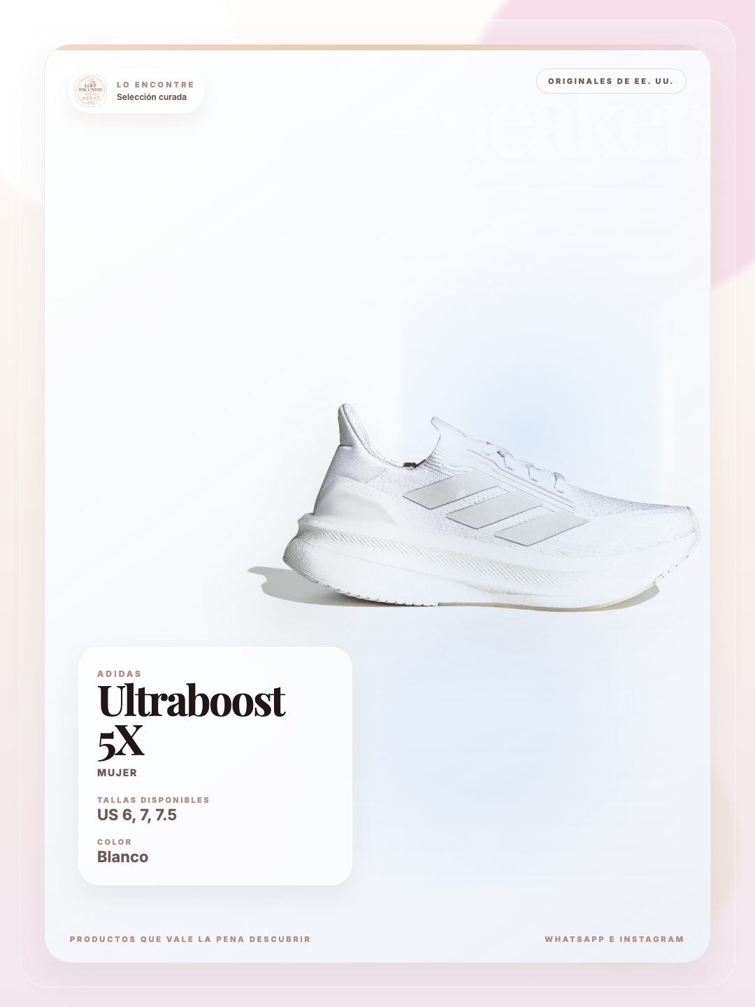 Adidas Ultraboost, selección importada de Lo Encontré